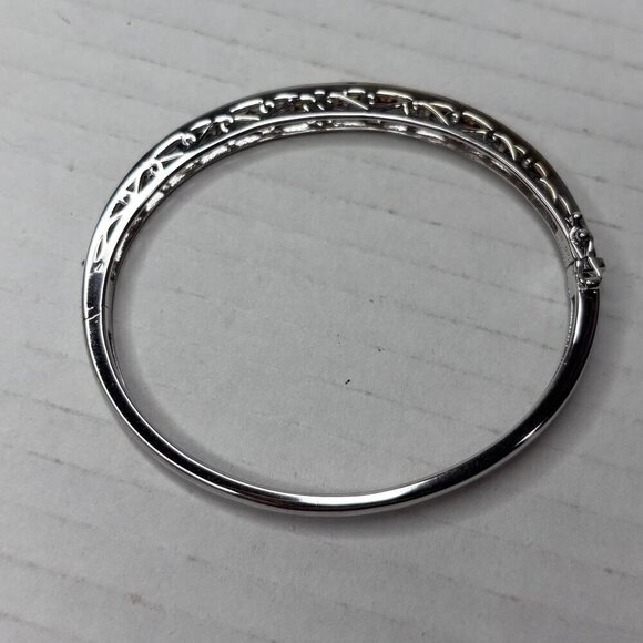 Princess Cut Colors of Sapphire Sterling Bangle 3.00 cttw - Picture 11 of 12